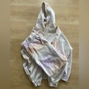 Brown Dyed Girl Custom Tie Dye Sweatsuit size Large